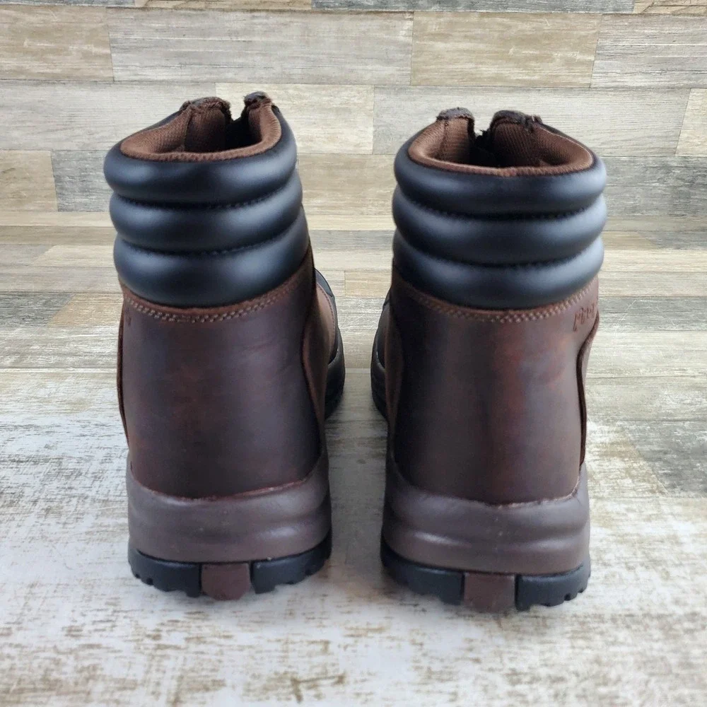 Propet Blizzard Mid Top Mens Waterproof Shoes Sz 11.5 Brown Leather Rubber